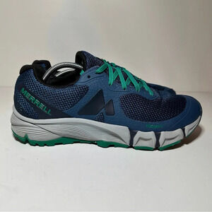 Merrell Agility Charge Flex Blue Trail Hiking Shoes J37719 Sz M 8.5 (136 Box 16)